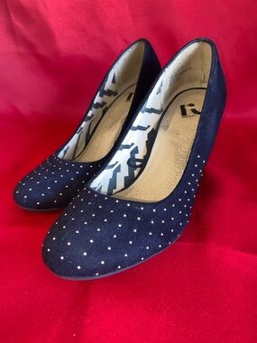 Report Black Suede Rhinestone Pumps